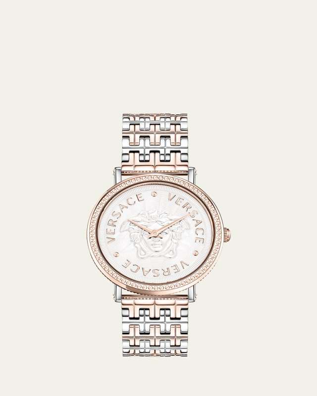 37mm V-Dollar Watch with Bracelet Strap, Two-Tone